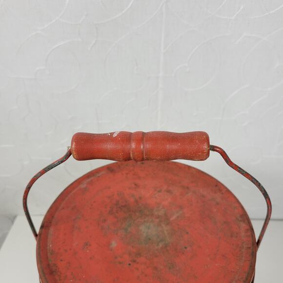 Vintage Keller-Charles Cardinal Bird Decorative Tin Bucket with Lid and Handle - Picture 14 of 16